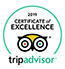 Tripadvisor - Sítio do carroção Certificado de excelência 2019